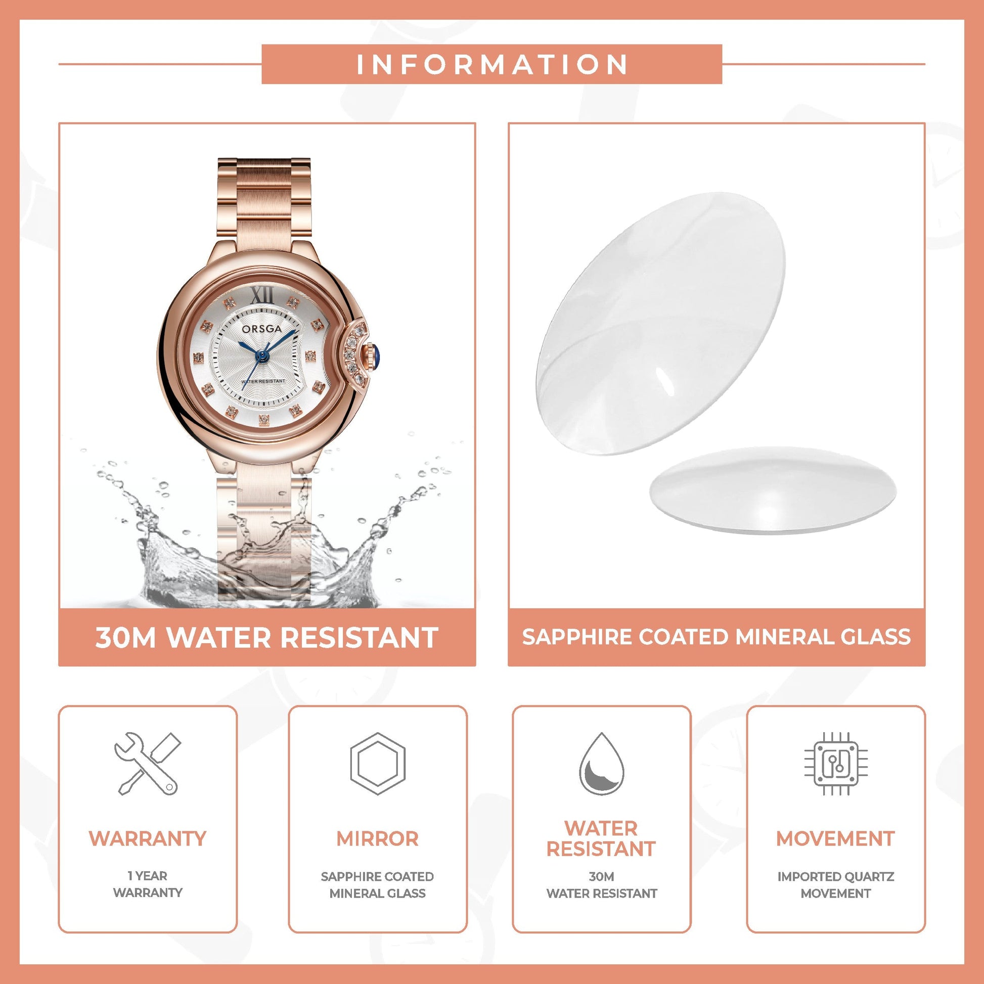 YUKON Rose Gold Women Watch