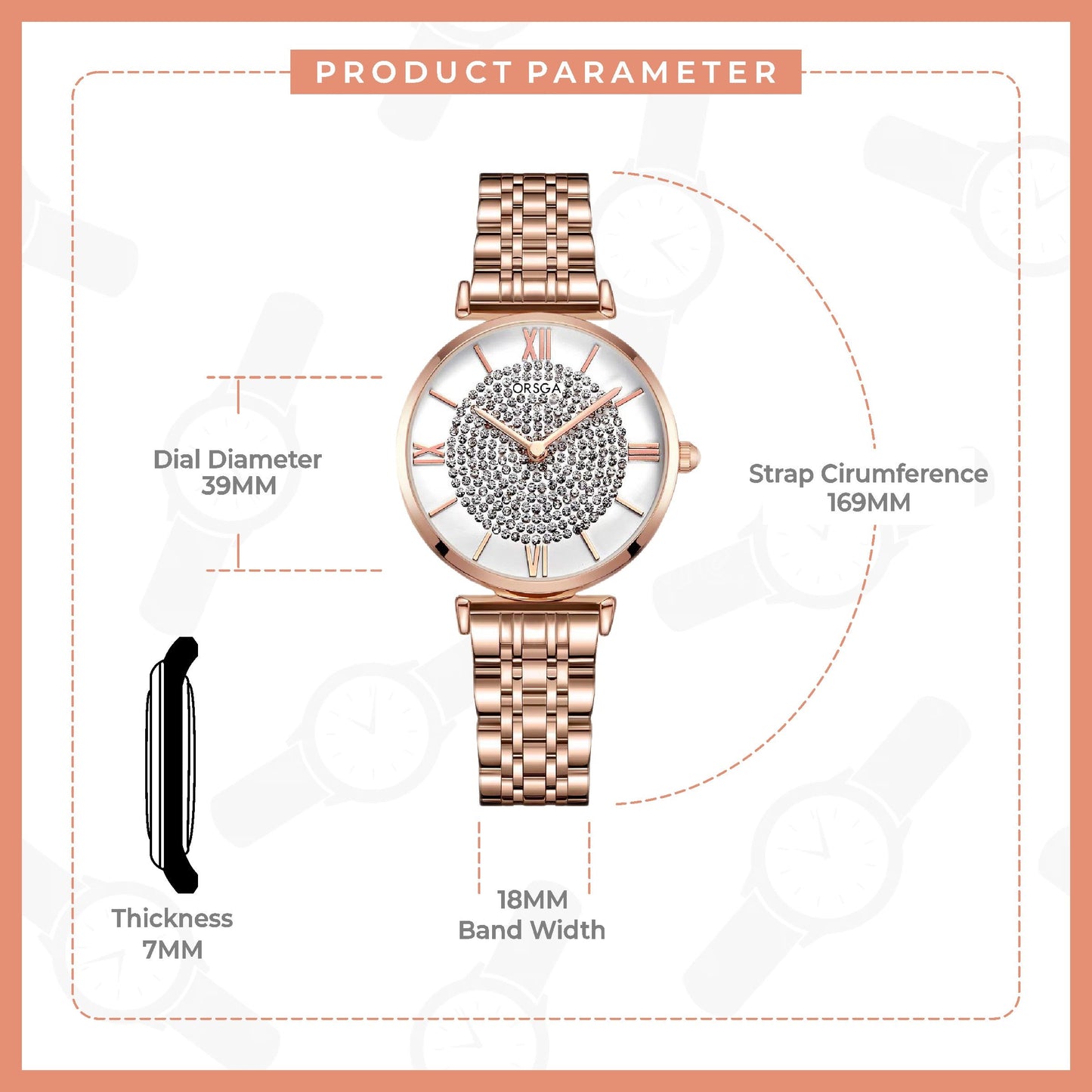 GRACIE Rose Gold Women Watch