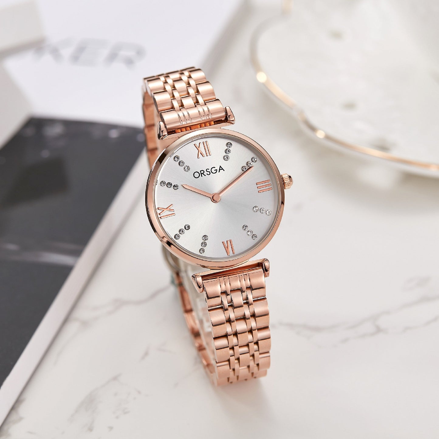 BLISS White Rose Gold Women Watch