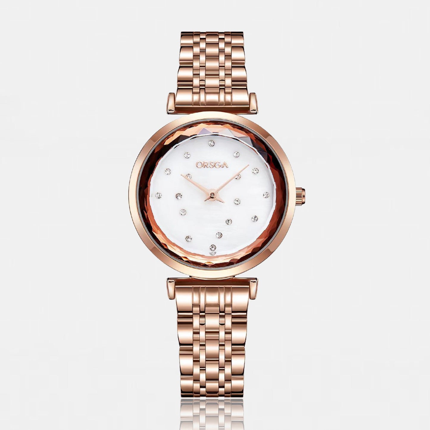 ASTER White Rose Gold Women Watch