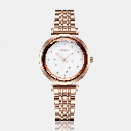 ASTER White Rose Gold Women Watch