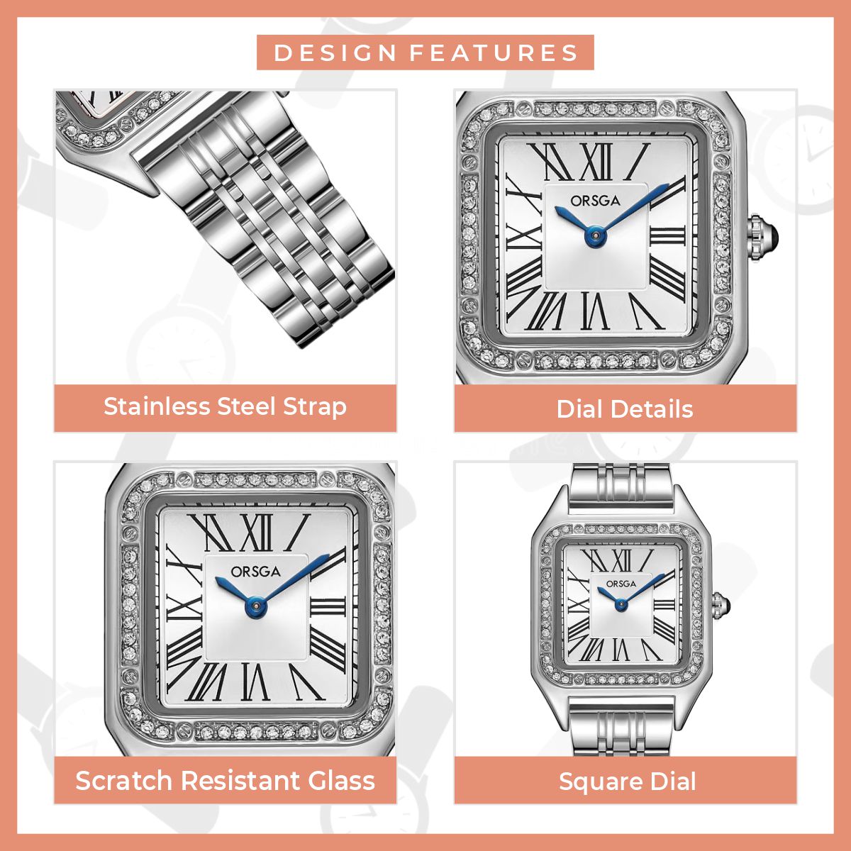 CADENCE Silver Women Watch