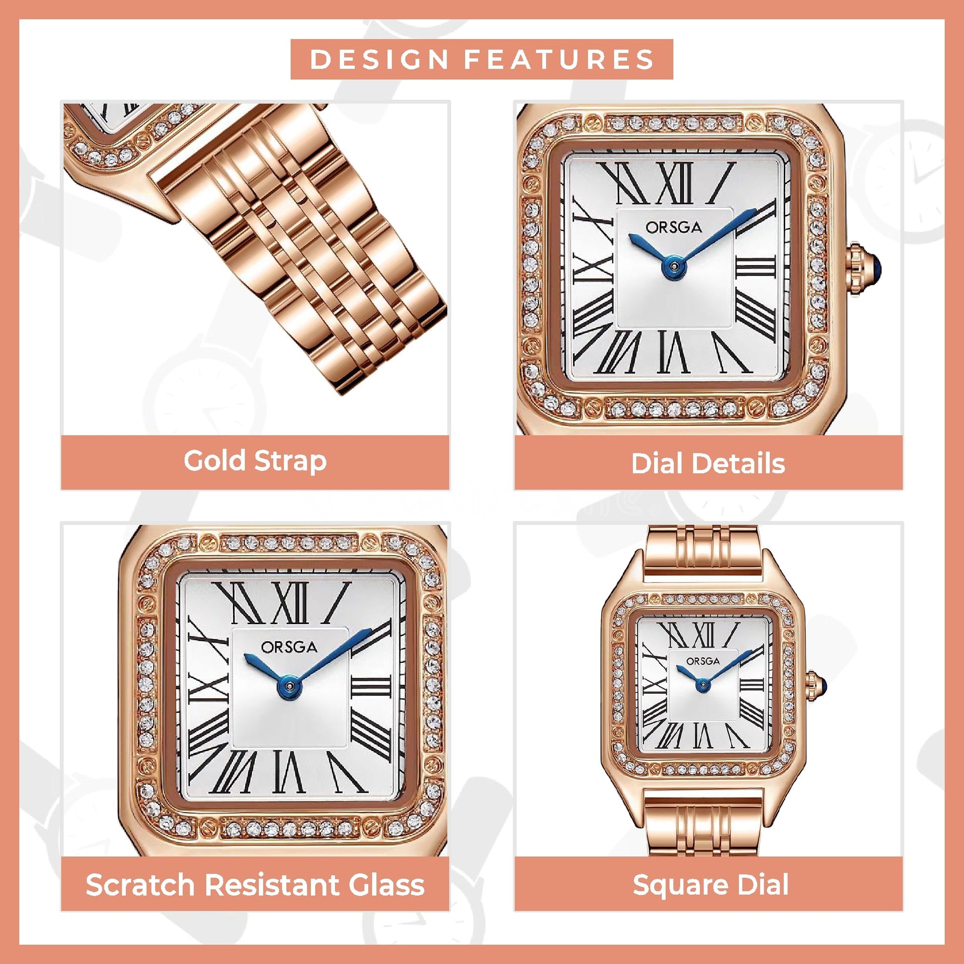 CADENCE Rose Gold Women Watch