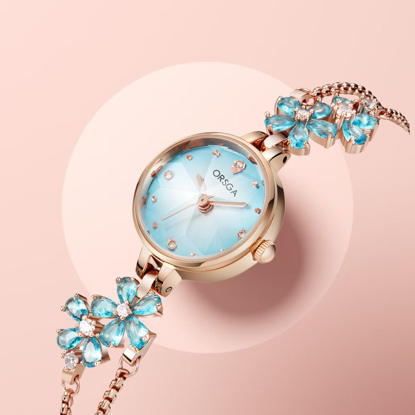 FLEUR Chain Bracelet Watch