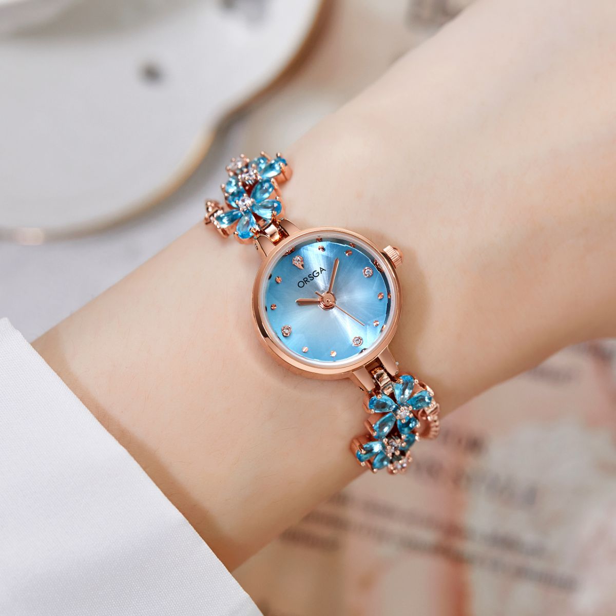 FLEUR Chain Bracelet Watch