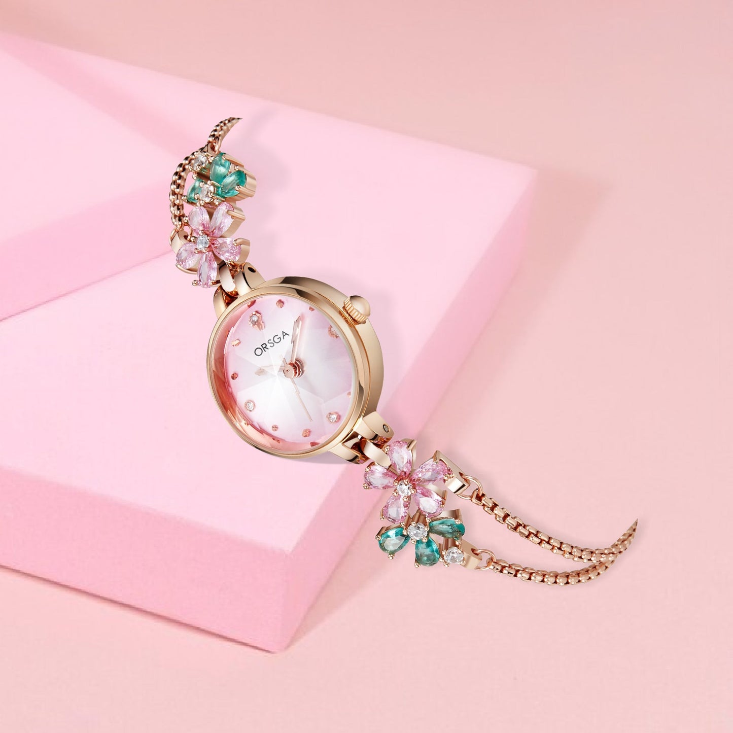 FLEUR Chain Bracelet Watch