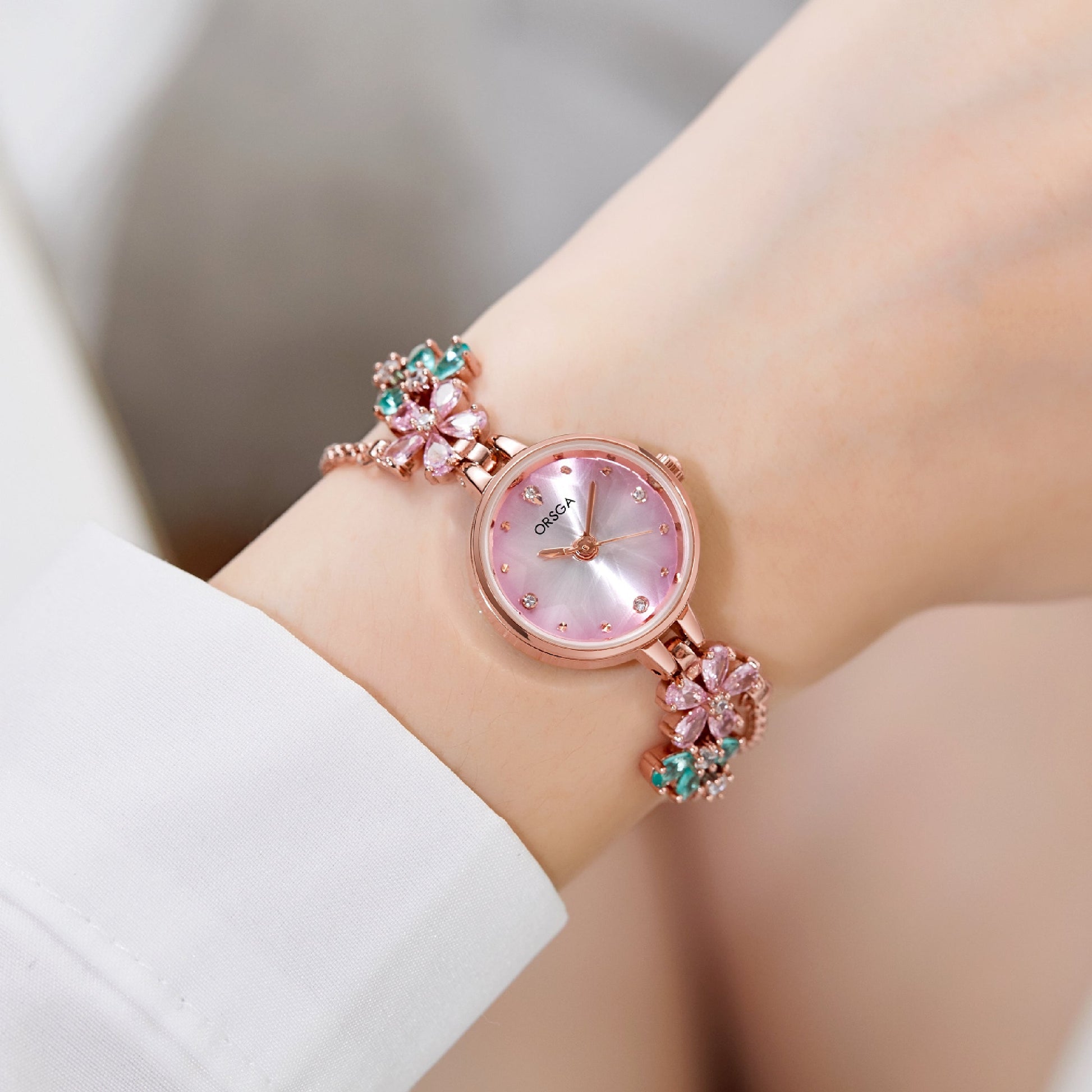 FLEUR Chain Bracelet Watch