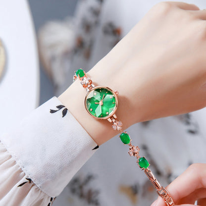 JADEIRE Round Jade Bracelet Women Watch