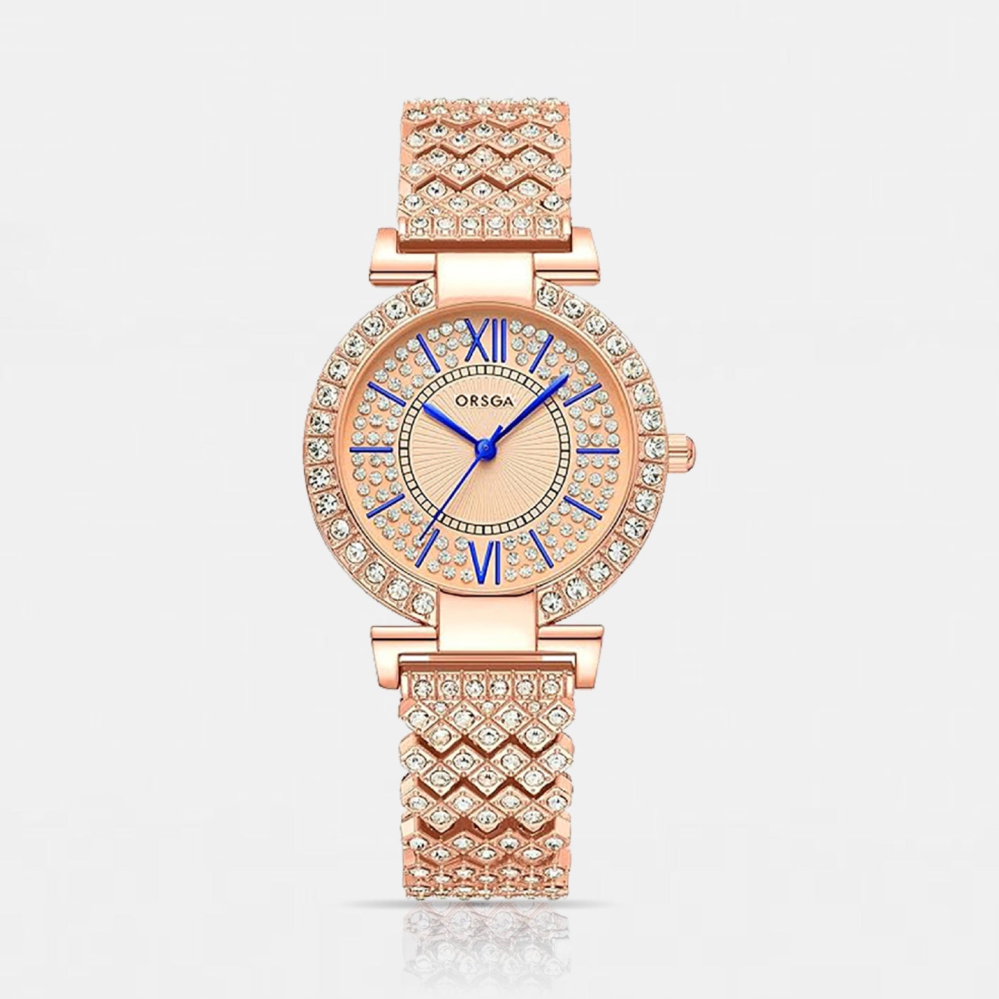 CELESTIA Studded Rose Gold Watch