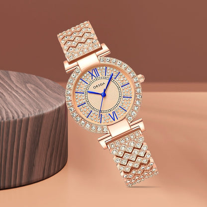 CELESTIA Studded Rose Gold Watch