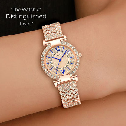 CELESTIA Studded Rose Gold Watch