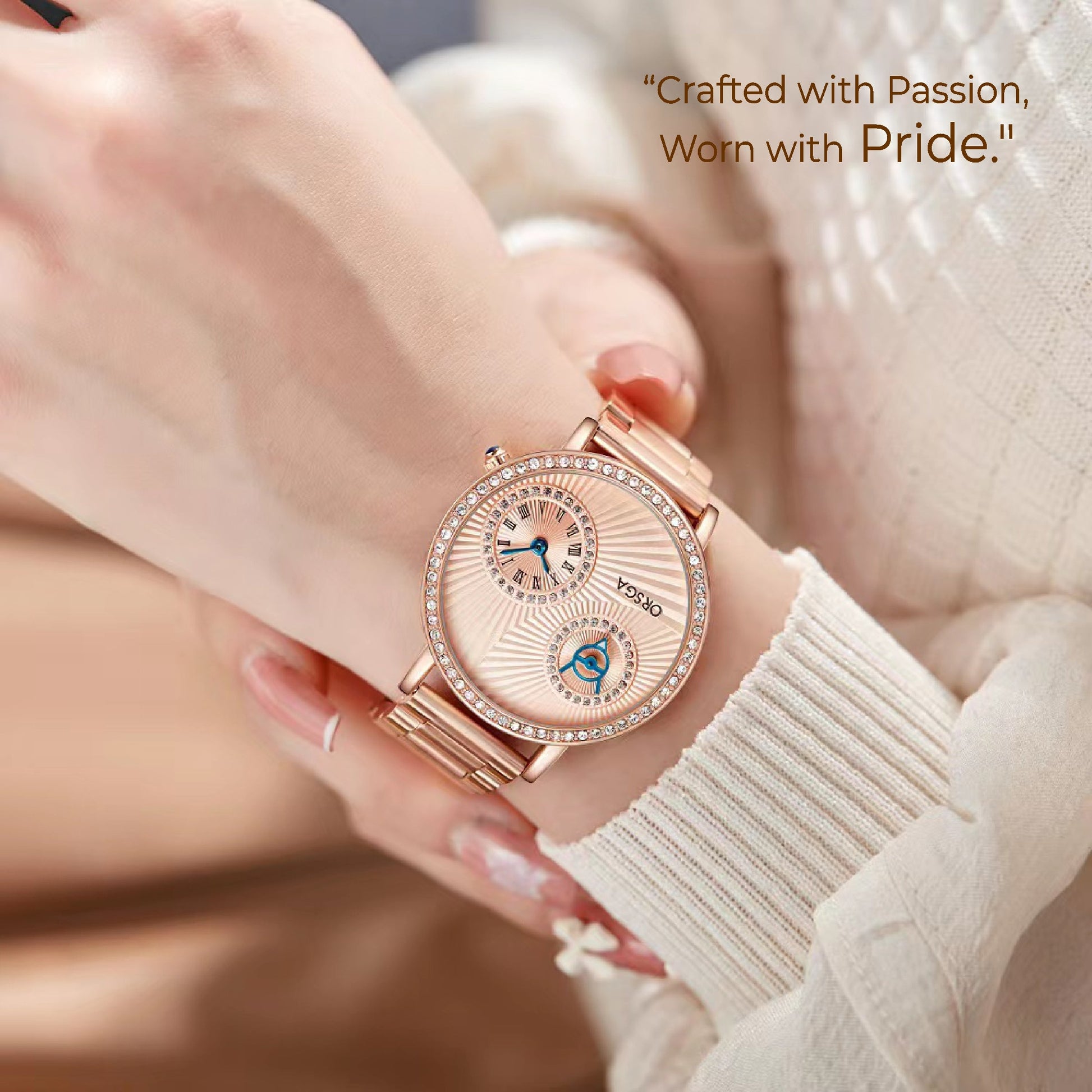 BRILLEN Rose Gold Women Watch