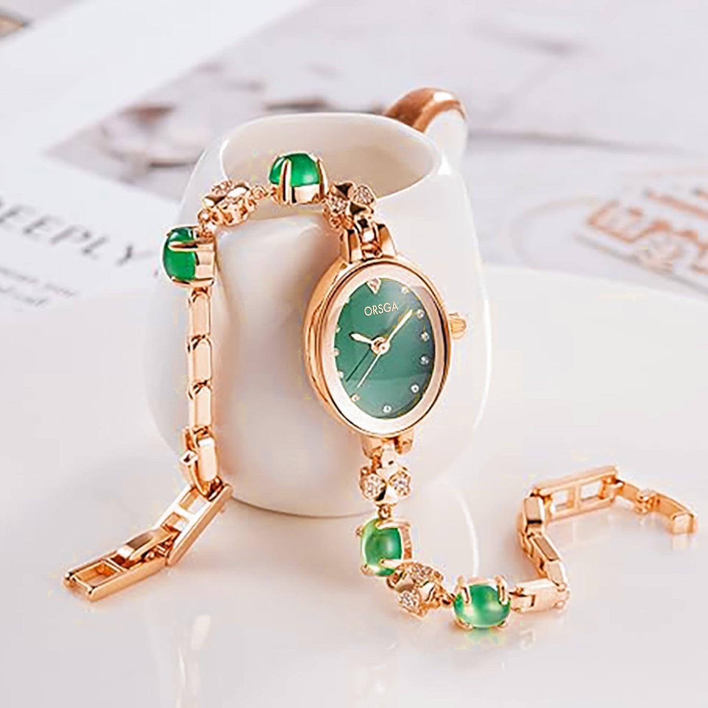 JADEIRE Rose Gold Bracelet Women Watch