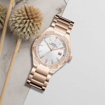 VIRTUE While Rose Gold Women Watch